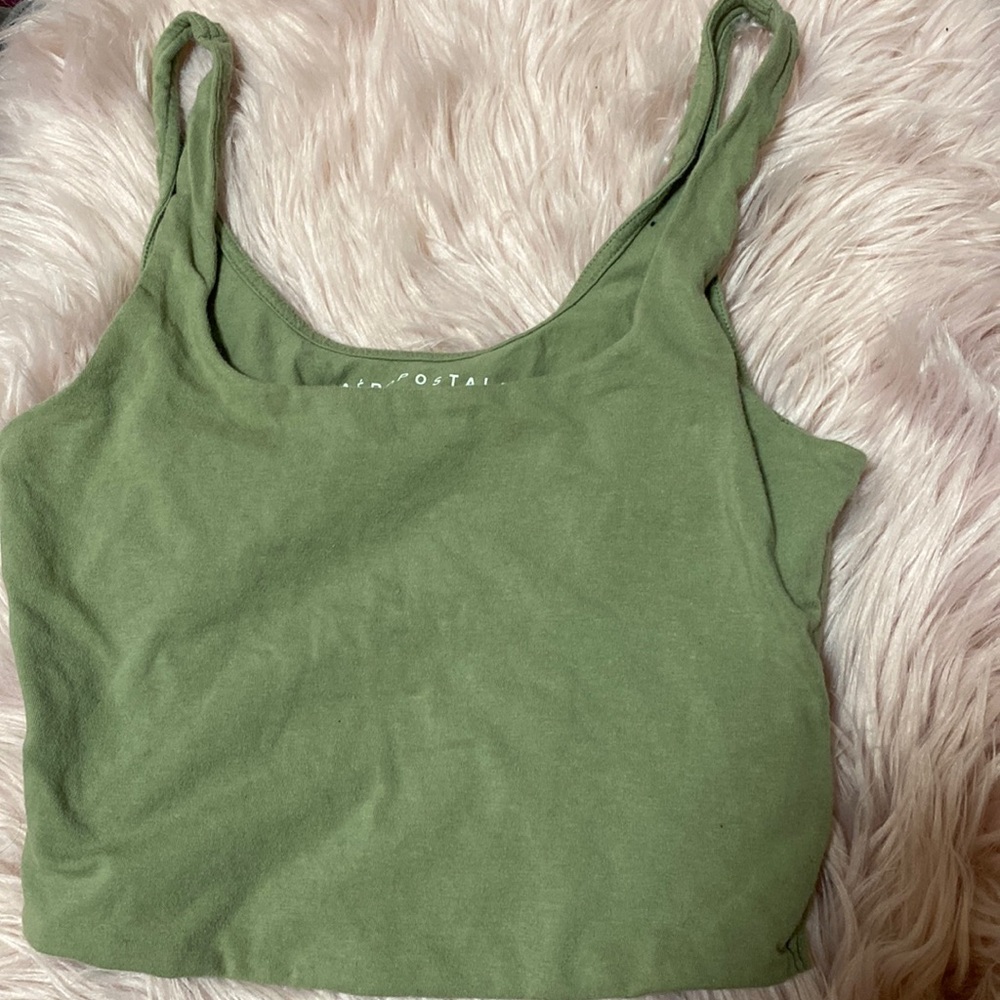 Green crop top